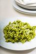 italian fusilli pasta and pesto