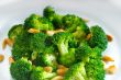 fresh sauteed broccoli and almonds