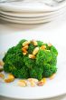 fresh sauteed broccoli and almonds