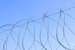 barbed wire against the sky
