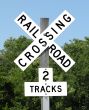 Railroad Crossing 2 tracks Sign