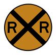 Railroad crossing sign