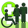 Handicapped person medical icon