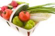 Wattled basket with vegetable