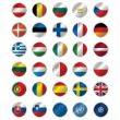 All Flags of The Member states of the EU , EU flag. UN and N.A.T