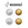 round web icons-lock and unlock
