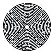 round  maze  izolated on white