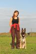 malinois and woman