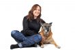 malinois and woman