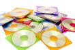colorful CDs in boxes