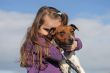 jack russel terrier and child