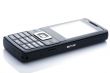Black mobile phone isolated on white