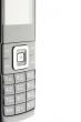 Black mobile phone isolated on white macro