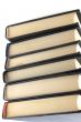 books on white closeup