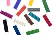 Colored plasticine isolated on white background