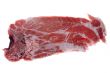 Cutting pork close up