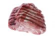 Cutting pork on white
