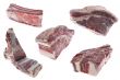 frozen pork on white