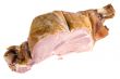 gammon pork on a bone on white