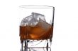 glass of whiskey isolated on white