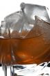 glass of whiskey on white macro