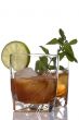 glass of whiskey with ice