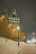 Kremlin Tower in winter night