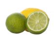 Lime and lemon close up