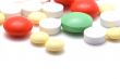 pharmacy tablets on white macro