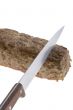 pork sausage and knife