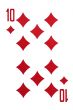 red card on white background macro