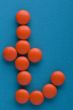 Red Tablets on blue