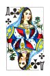Russian playing card isolated