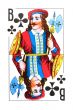 Russian playing card isolated on white background