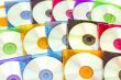 colorful CDs in boxes