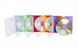 colorful CDs in boxes
