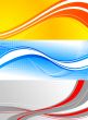 set of colourful banners