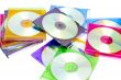 colorful CDs in boxes