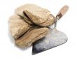 A trowel and mittens
