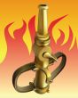 old brass fire hose 