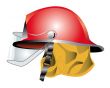 red fire helmet
