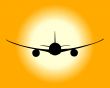 black silhouette of an airplane