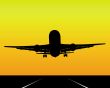 black silhouette of an airplane 