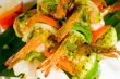 shrimps and vegetables skewers