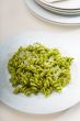 italian fusilli pasta and pesto