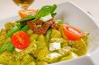 pasta pesto and vegetables