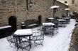 Empty Street Cafe in the Winter