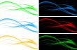 Set of wavy banners