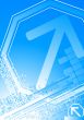 Bright background with big arrow