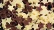 white and brown chocolate stars